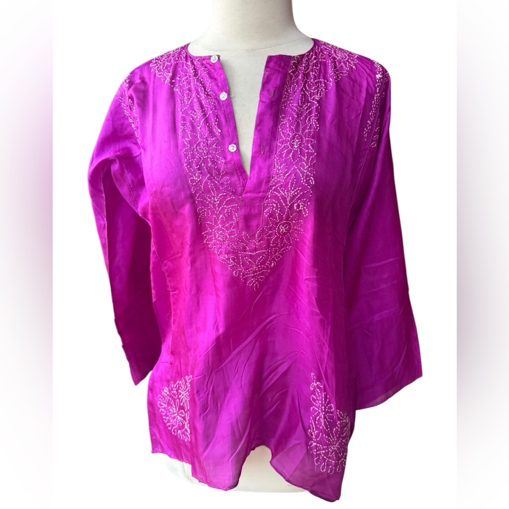 Made in India 100% Silk Embroidered Tunic‎